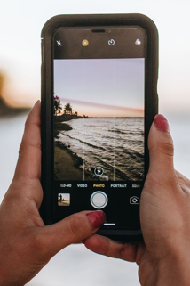 Person using mobile app